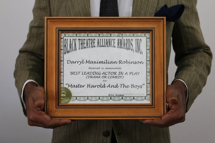 Award-winning Role: Darryl Maximilian Robinson won a 1997 Joseph Jefferson Citation Award for Outstanding Actor In A Play for playing Sam Semela in Fugard: Master Harold And The Boys. 63