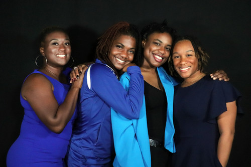 The Sistas: (L-R) Simone (Myrtle October), Tamika (Julissa Jean-Bart), Roberta (Makayla Davis), and Gloria (Simone Farrell)
Photo credit: Sisk Media 1