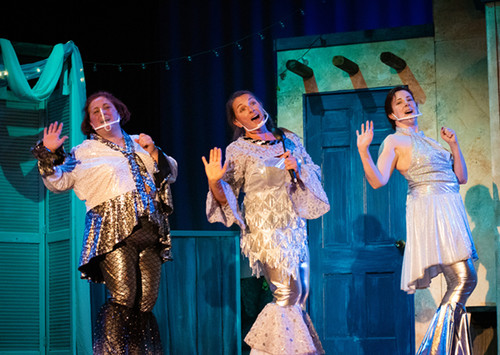 Michael DeVito, left, and Maria Meier, right, perform in a dress rehearsal of Opera House Players' production of 