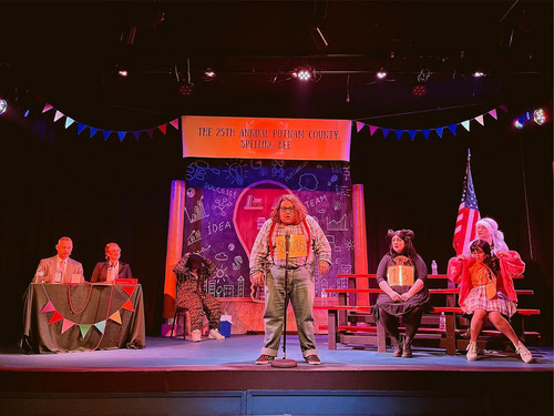 The cast of Wildsong's production of The 25th Annual Putnam County Spelling Bee (photo by Brooke Aliceon) 2