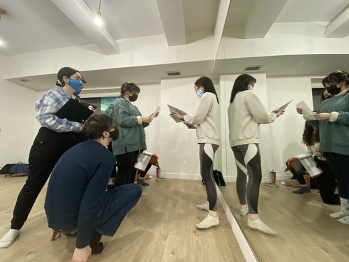 Actors Mike Buchanan, Sydney Maloney, Jonathan Baum, Tara Kennedy and Greg Ryerson attending the first rehearsal for The Good Guys. 10