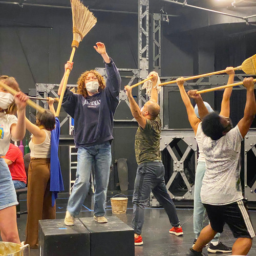 Staci Stout in rehearsal as Annie. 3