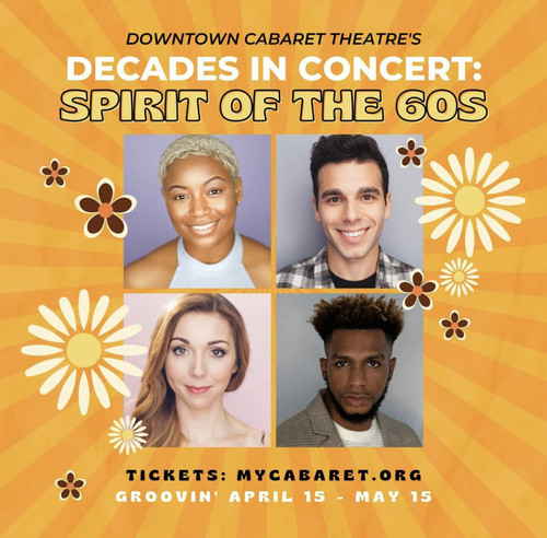 The cast of Decades in Concert: Spirit of the 60s:
Saige Bryan (Singer/Songwriter Saige Notelle, WC Knicks Singer @thesaigenoelle) Robert Peterpaul (CBS’ Bull, Newsies, The Art of Kindness Podcast @robpeterpaul), Mikayla Petrilla (SNL, Inventing Anna, The McKittrick Hotel/Sleep No More @mikaylapetrilla), and Everton Ricketts (SNL, Polar Express: Warner Bros @egricketts) 1