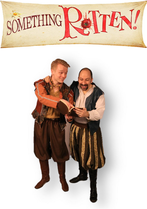 “Something Rotten!” presented by Theatre Nebula featuring (left to right) Cale Singleton (William Shakespeare) and David Pfenninger (Nick Bottom).
6