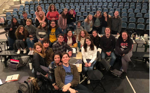 The cast of the Santa Ynez High School THeatre Group's production of Bwertolt Brecht's Fear and Misery of the Third Reich 1