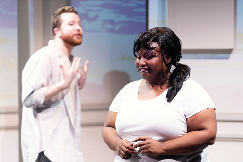 Shermona Mitchell as Diana of Detroit and Tyler Rogers as Gus. Photo credit: Brett Love 3