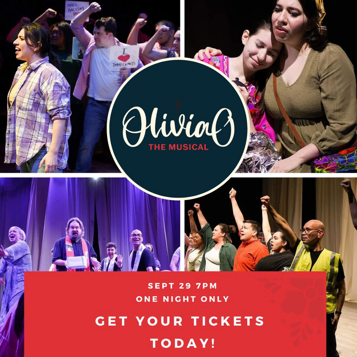 Come see Olivia O, The Musical at the Chain Theatre, Sunday Sept 29. A new immigration themed musical with soul-stirring melodies and a powerful story. 1