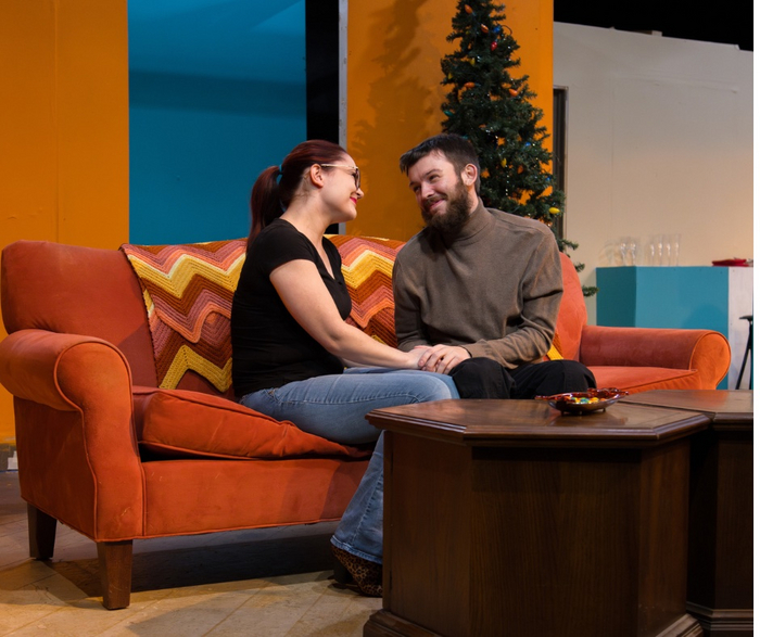 The Family: Seated - Edith (Tracey Wetzstein), Francis (John Larrabee), Carrie (Ashleigh Happer), Adam (Mike Glorioso; Standing - Matthew (Jack Olson), Sheena (Whitney Perish) 2