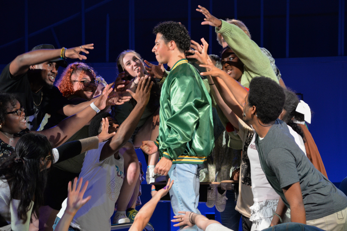 The cast of Carrie: The Musical singing In 21