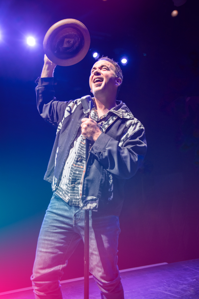 Charnell Williams (Felicia) breaks up an argument between her brother played by Chaz Cunningham (left) and Huey, the man she loves, played by Dan Clair (right) in Memphis the Musical opening September 4