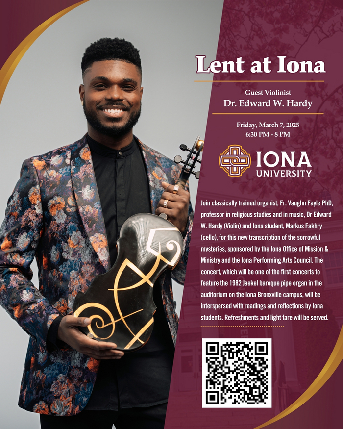 Lent at Iona University with guest violinist Dr. Edward W. Hardy (2025) 1