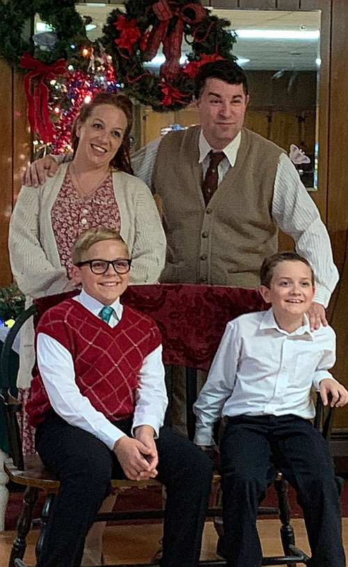 Members of the Parker family pose for their Christmas photo. 1