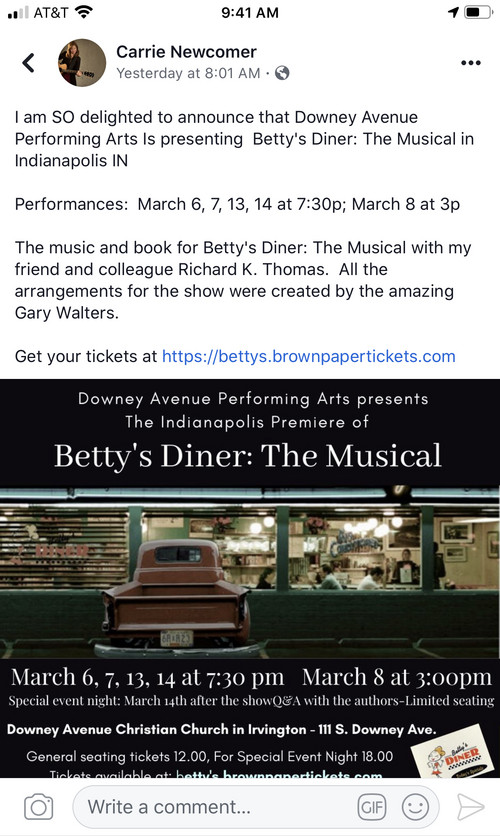 The cast rehearsing You Can Choose from the upcoming musical “Betty’s Diner- The Musical 3