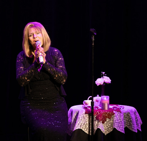 Rebecca Clark Performing her one woman live tribute show to Barbra Streisand at the Tumecula Theatre 5/11/23 4
