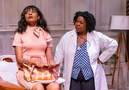 Angela Bey and Kishia Nixon in Lantern Theater Company's production of FABULATION, OR THE RE-EDUCATION OF UNDINE by Lynn Nottage. Photo by Mark Garvin. 3