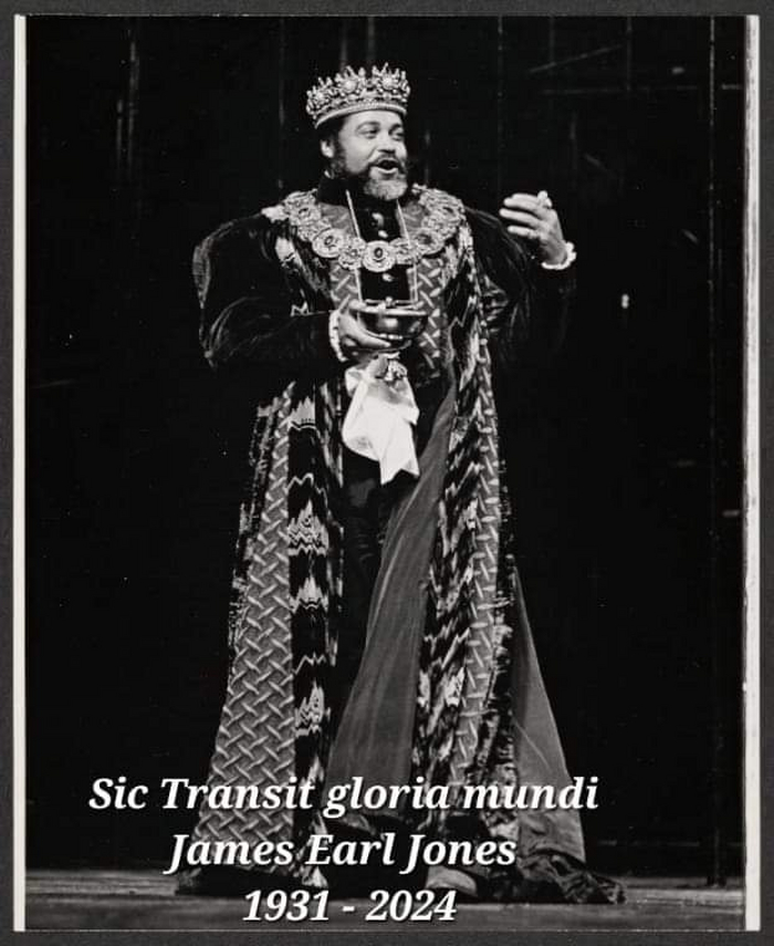 A Televised King Lear: Here is a showcard featuring the late, great James Earl Jones in a tv version of his title role performance as King Lear in the 1974 New York Shakespeare Festival revival. 16