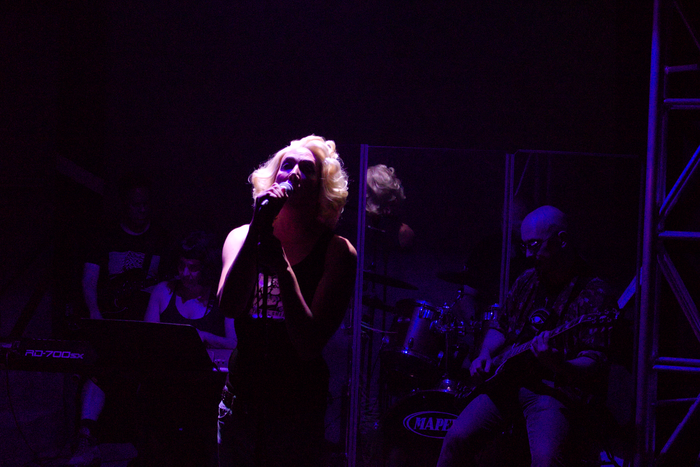 Hedwig and the Angry Inch at the Garage Theatre L to R: JT, Rory Cowan, Ellen Warkentine, Jon Hyrkas, Bryan Gage, Alyssa Garcia Photo Credit Ace Christensen 4