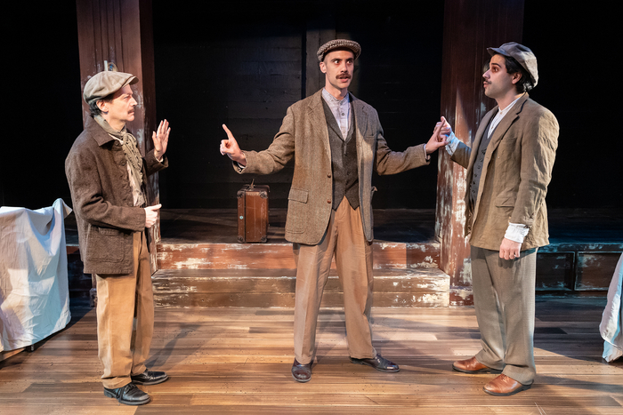 John Lamb*, Chris Sharpe, Cole Winslow in ARCHDUKE by Rajiv Joseph at Capital Stage Oct. 11-Nov. 12, 2023. Photo by Charr Crail. (*AEA) 1