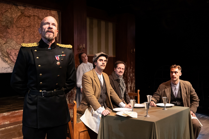 John Lamb*, Chris Sharpe, Cole Winslow in ARCHDUKE by Rajiv Joseph at Capital Stage Oct. 11-Nov. 12, 2023. Photo by Charr Crail. (*AEA) 4