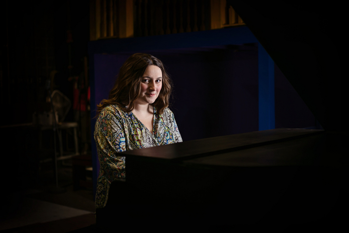 Beautiful: The Carole King Musical at The Players Guild of Dearborn Leah Frazier as Carole King Photo Credit: Jenn Deckert 1