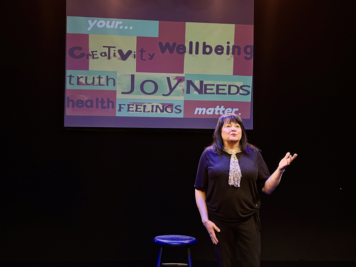 Janice Creneti performs her one-woman show. 3