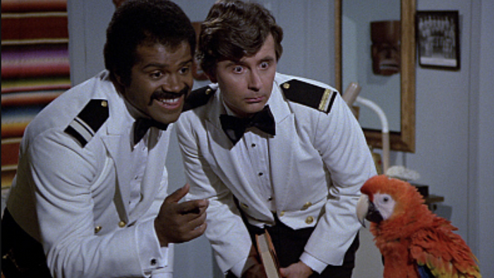 Ted Lange and Fred Grandy in a scene from The Love Boat. The pair will reunite for I''''''''''''''''m Not Rappaport at The Encore in April. 1