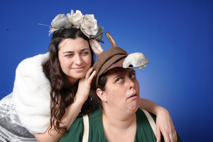 Libby Boyd as Lysander, Jessamy James as Helena, Anna Stallibrass as Demetrius. Photo by Natalie Rodgers / Speckled Hound Photo 4