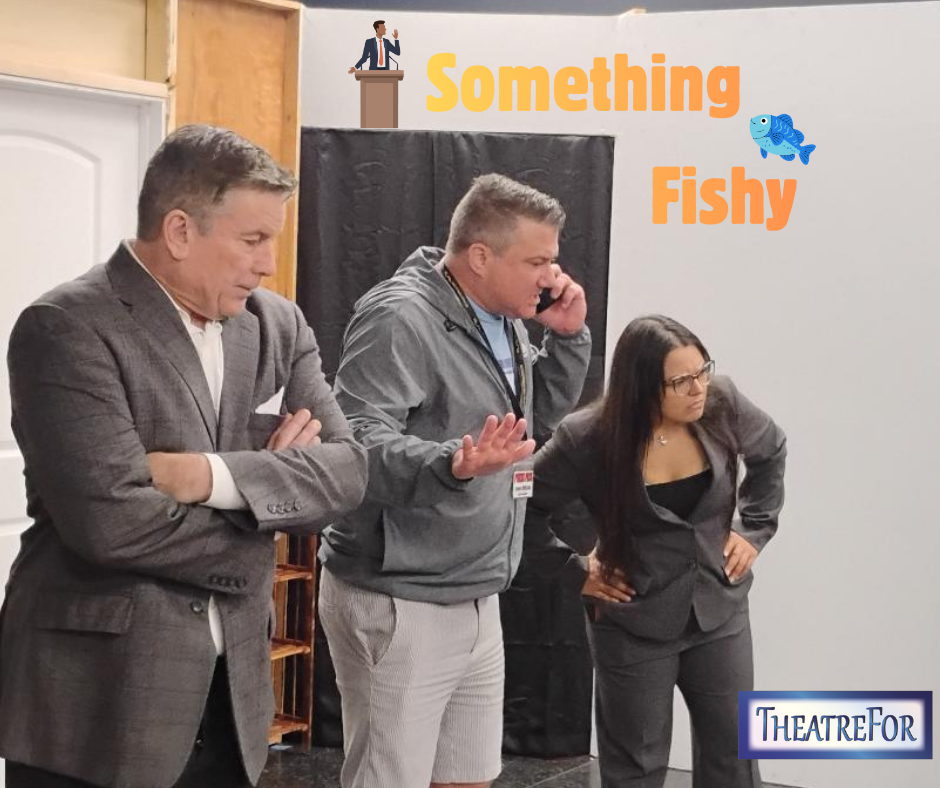 What happens when a political candidates twin is in the building? What if the building was a theater?   