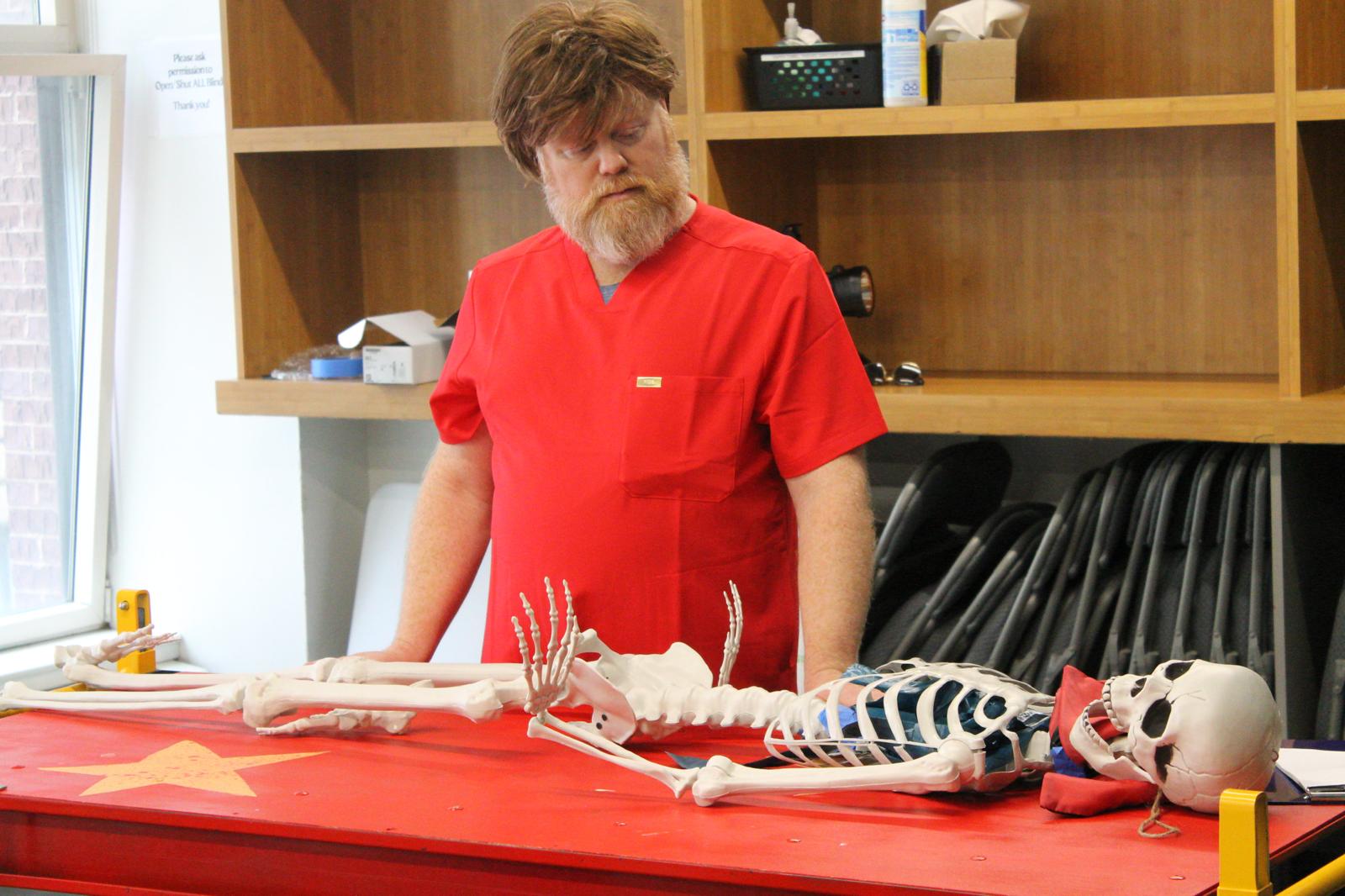 Michael Toomey in Rehearsal for No Body Cares