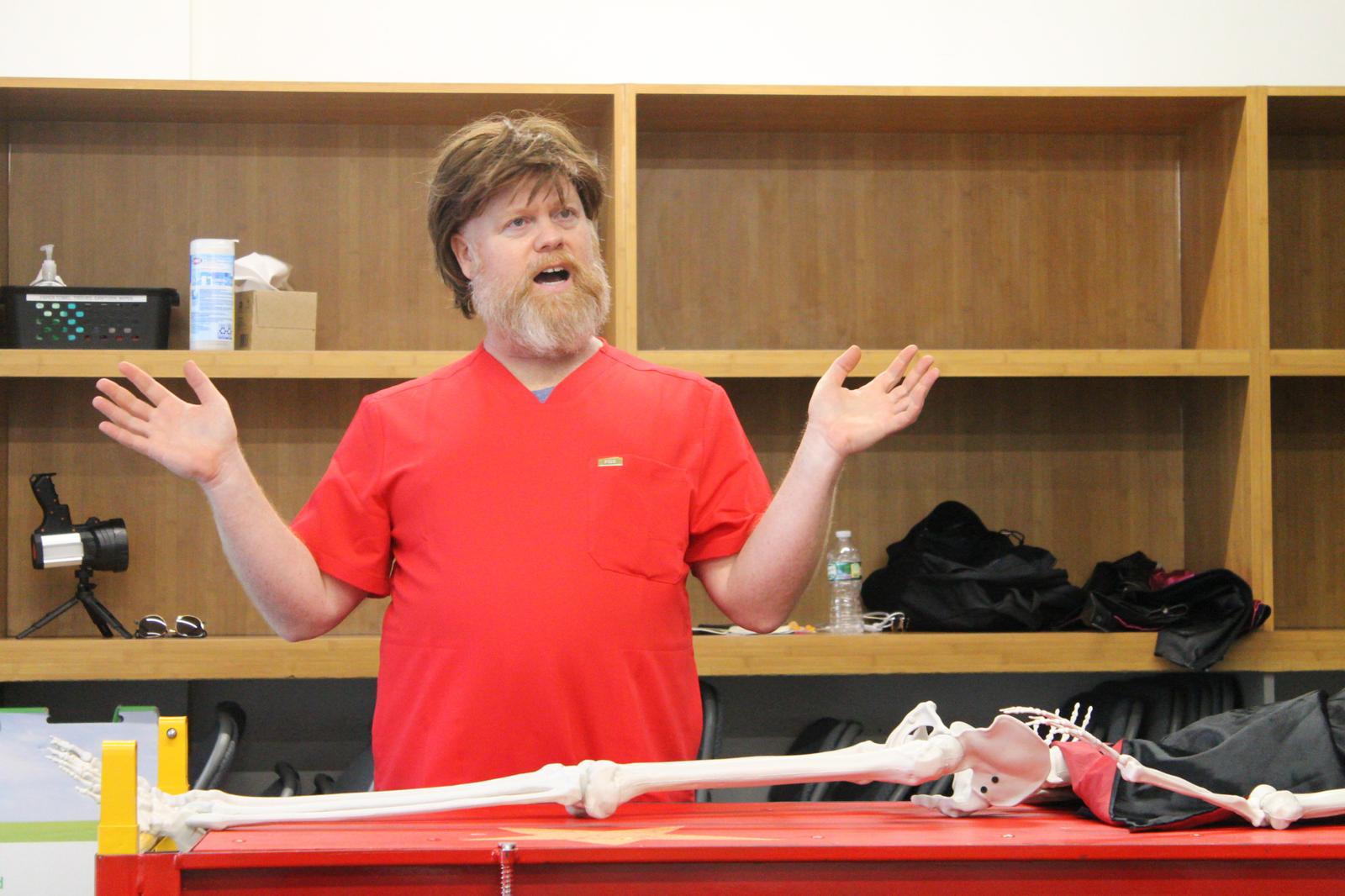 Michael Toomey in Rehearsal for No Body Cares