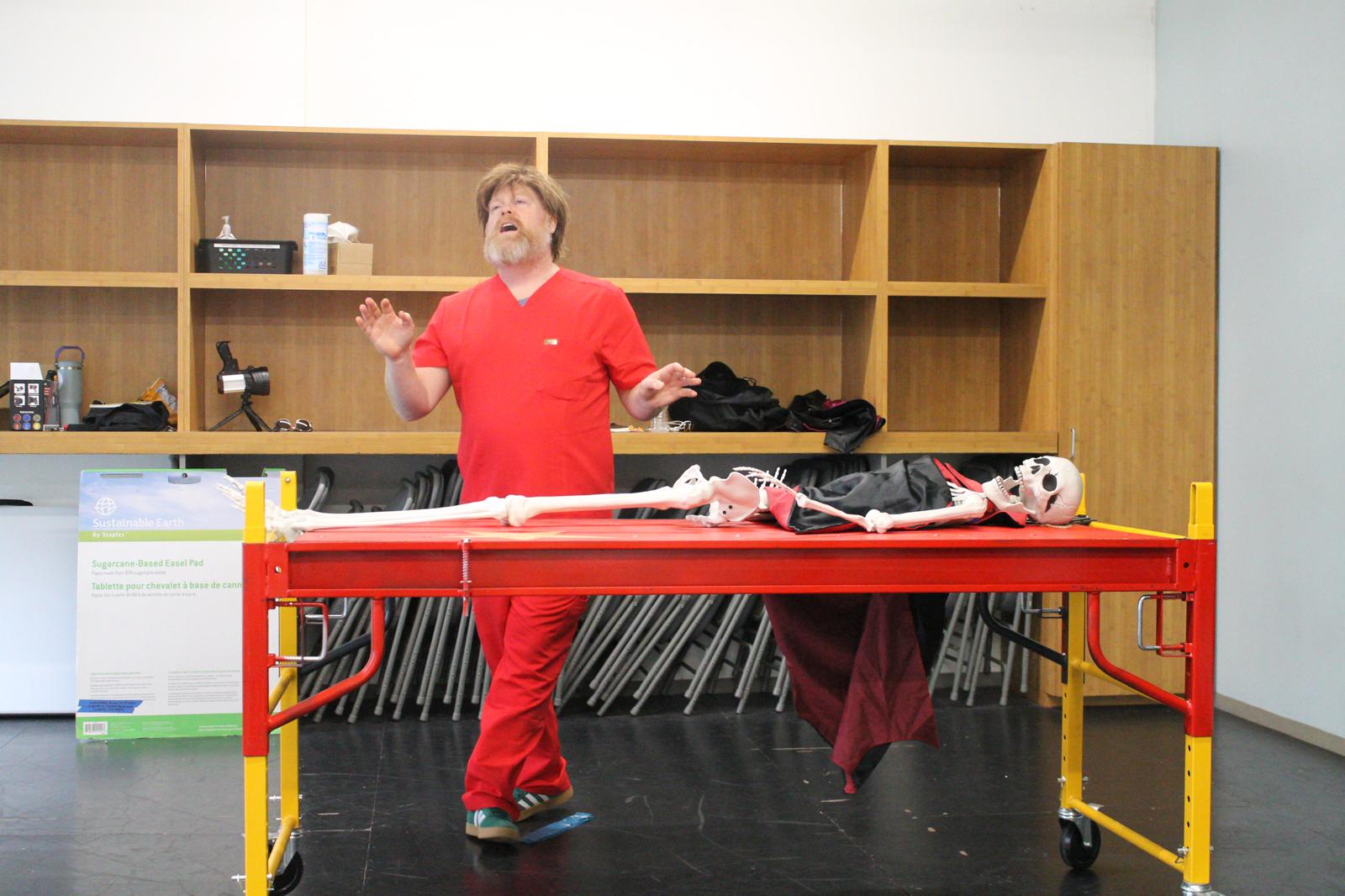 Michael Toomey in Rehearsal for No Body Cares