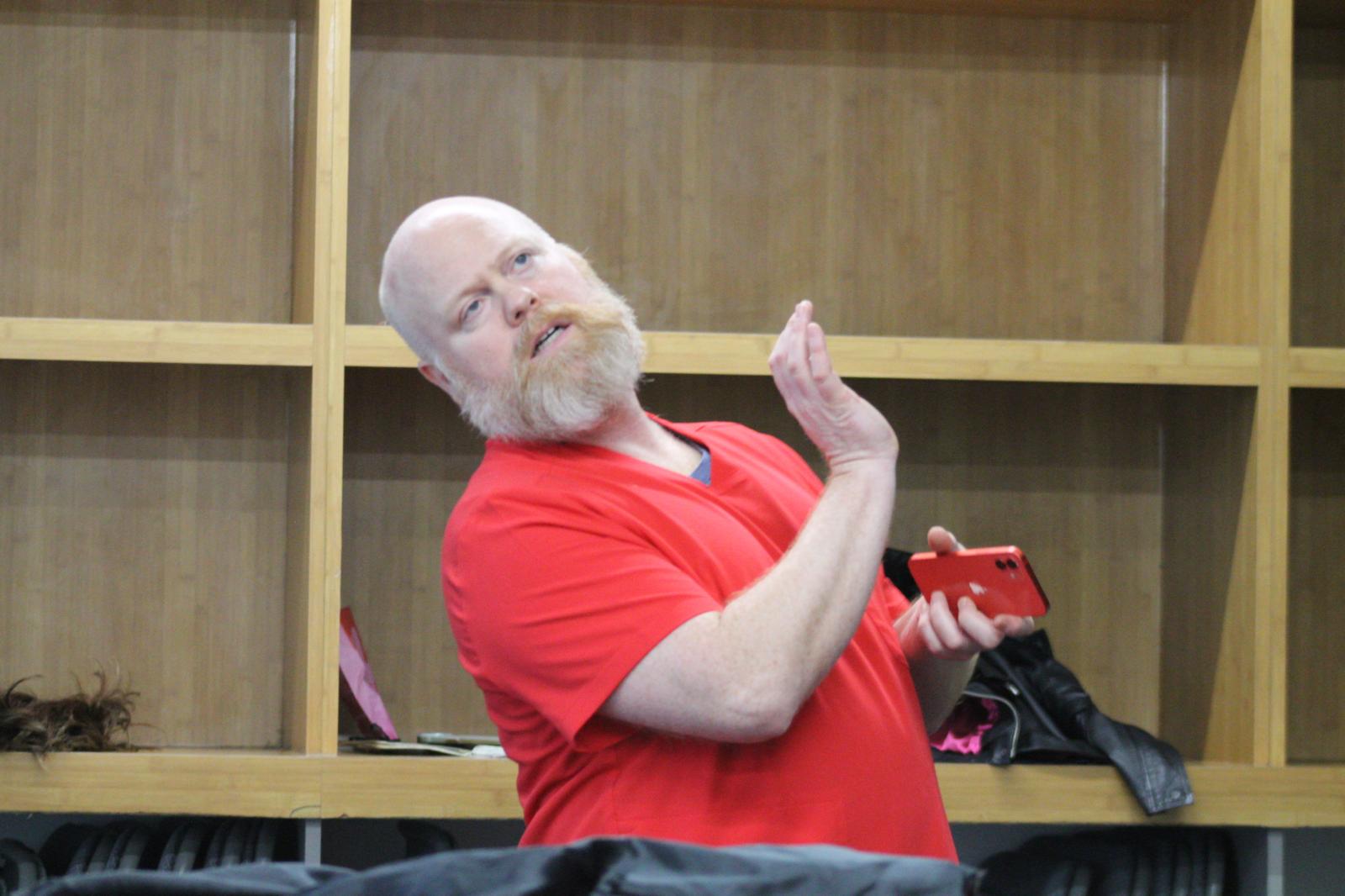 Michael Toomey in Rehearsal for No Body Cares