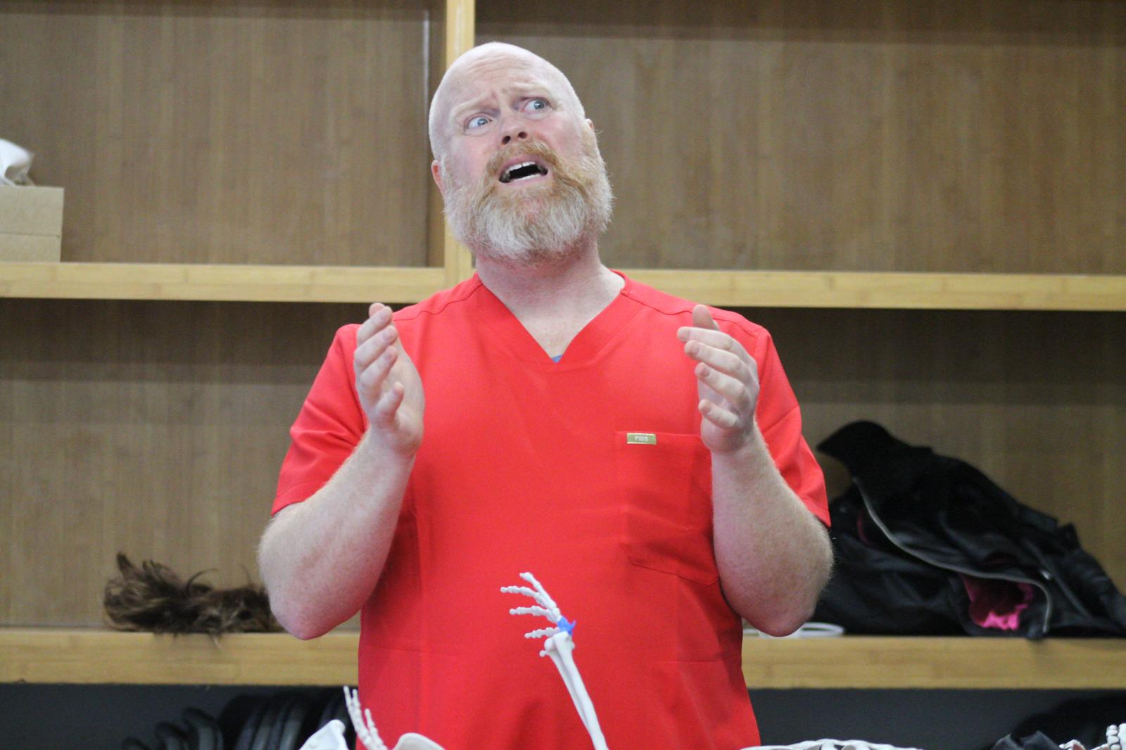 Michael Toomey in Rehearsal for No Body Cares