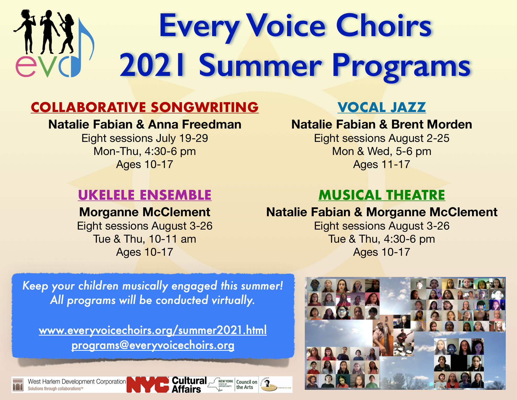 Every Voice Choir Summer Programs 