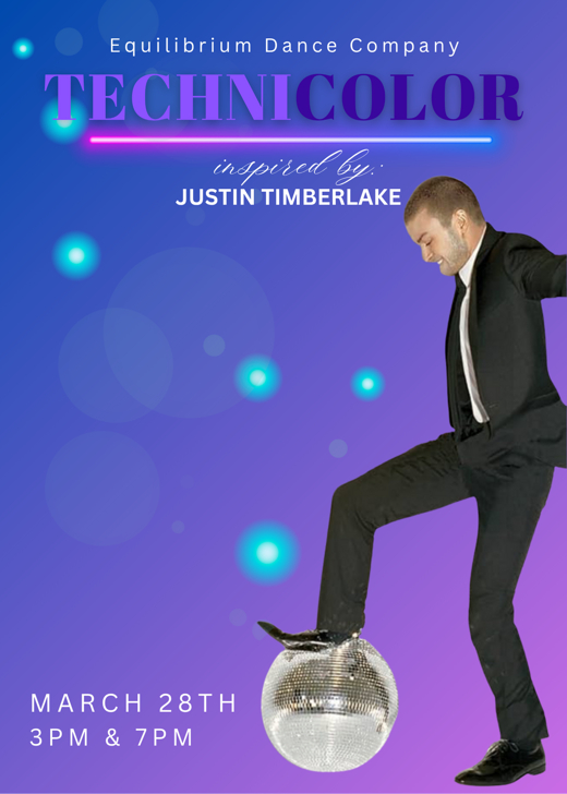 Technicolor: Inspired by Justin Timberlake show poster