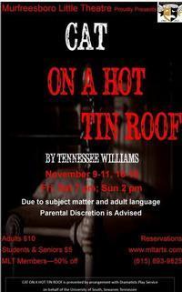 Cat on a Hot Tin Roof show poster