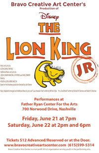 Lion King, Jr show poster