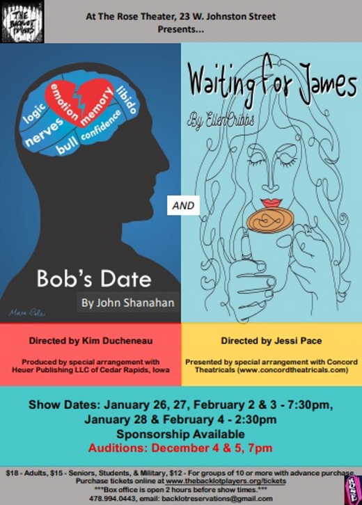 Bob's Date & Waiting for James show poster
