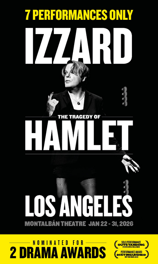 Eddie Izzard in the tragedy of HAMLET show poster