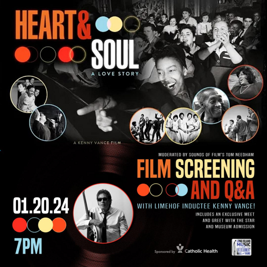 Film Screening of Heart & Soul: A Kenny Vance Film at LI Music & Entertainment Hall of Fame show poster