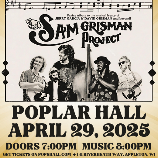 Sam Grisman Project Live at Poplar Hall in Appleton, WI