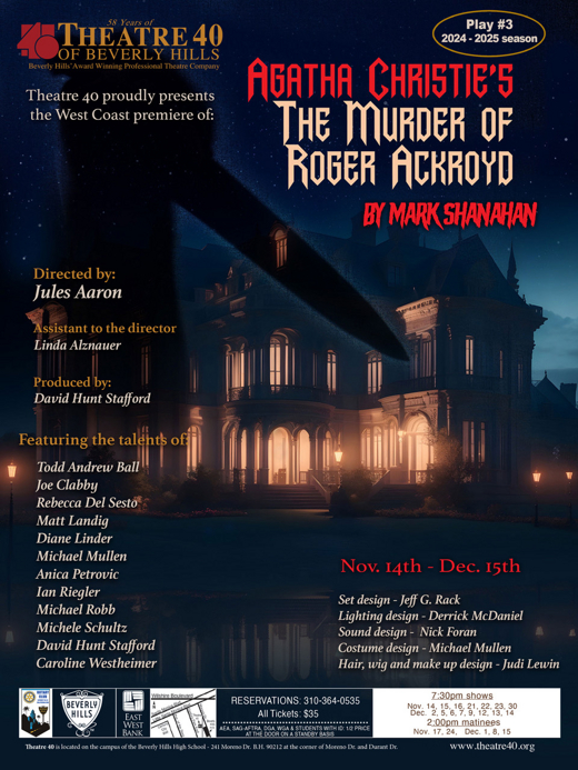 Agatha Christie's The Murder of Roger Ackroyd show poster