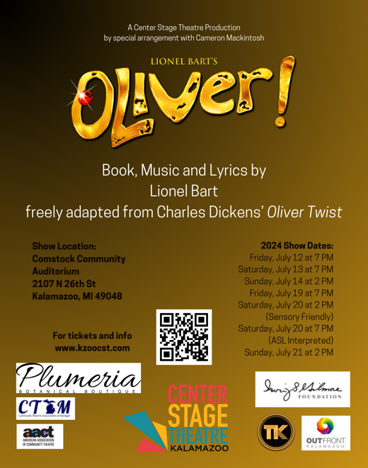 Lionel Bart's OLIVER! show poster
