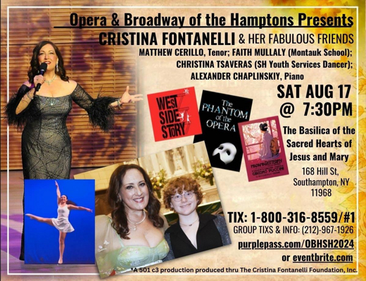 Opera & Broadway of Hamptons : A Southampton Salute to Summer: Cristina Fontanelli and Her Fabulous Friends show poster