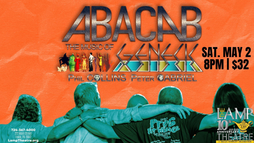 Abacab - The Music of Genesis, Phil Collins and Peter Gabriel returns to The Lamp Theatre, Irwin!