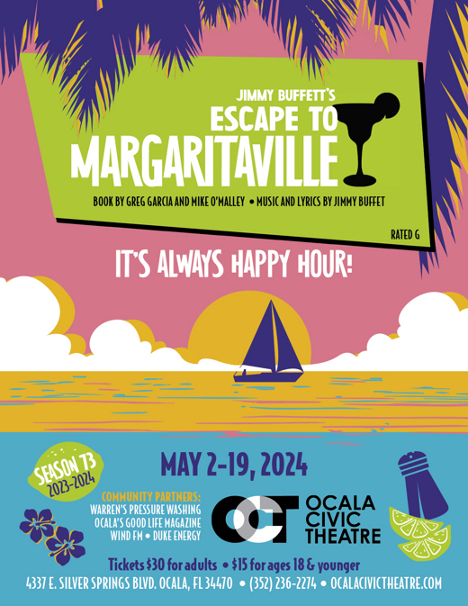 Jimmy Buffets Escape to Margaritaville show poster