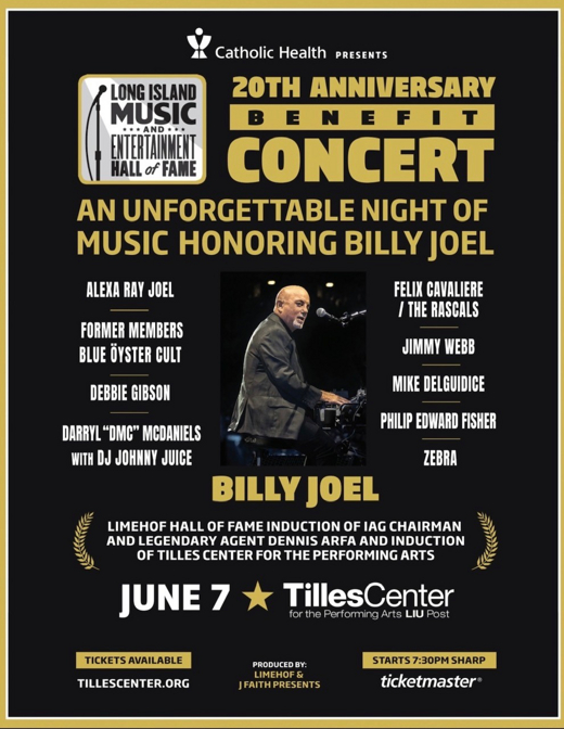 LI Music & Entertainment Hall of Fame 20th Anniversary Star-Studded Concert in Honor of Billy Joel show poster