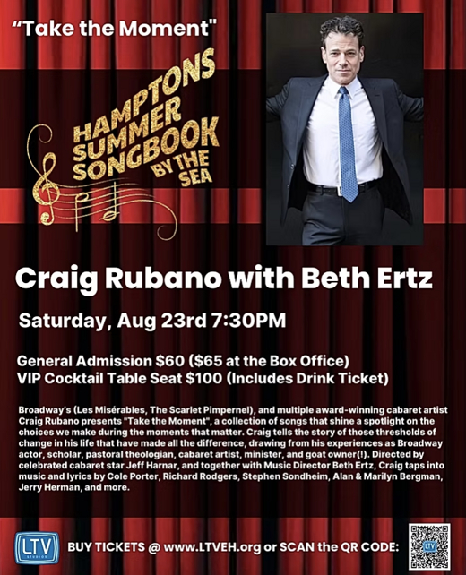Craig Rubano in Take the Moment: Hamptons Summer Songbook By the Sea