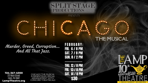 Chicago: The Musical presented by SplitStage Productions show poster
