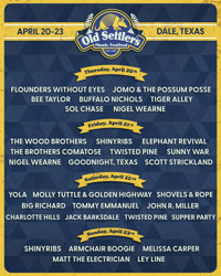 36th Annual Old Settler's Music Festival taking place April 20-23, 2023 in Austin